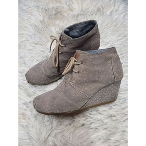Toms Moroccan Desert Wedge Bootie, Women's 9